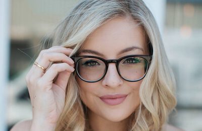 woman wearing glasses