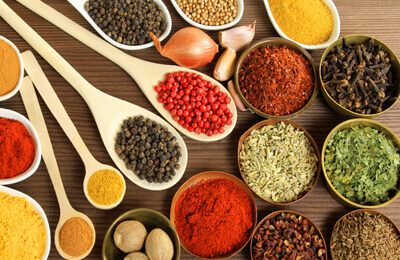 colorful and various spices