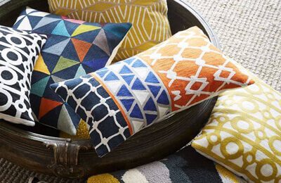 colorful decorative pillows