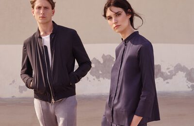 Man and woman modeling