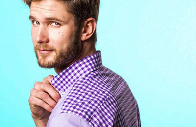 Man in a button down shirt