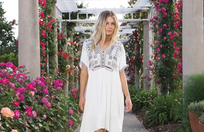 Woman in white dress