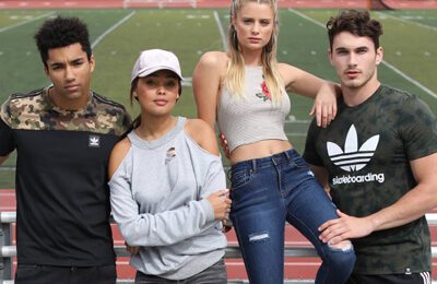 Group of models wearing fitness outfits