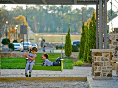 Children swinging at Avalon