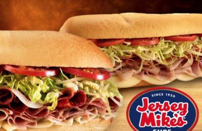 two subs from Jersey Mikes on a table