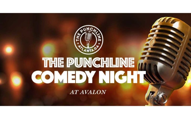 punchline comedy night with microphone