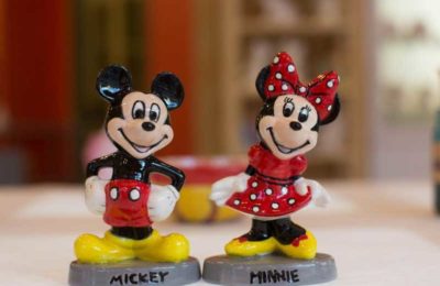 Mickey and Minnie mouse figures