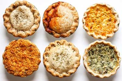 different Southern backed pies