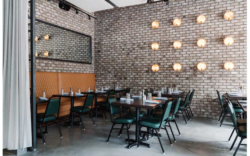 a restaurant dining room