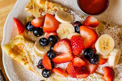 pancake with fruit on top