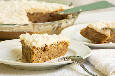 slice of hummingbird cake