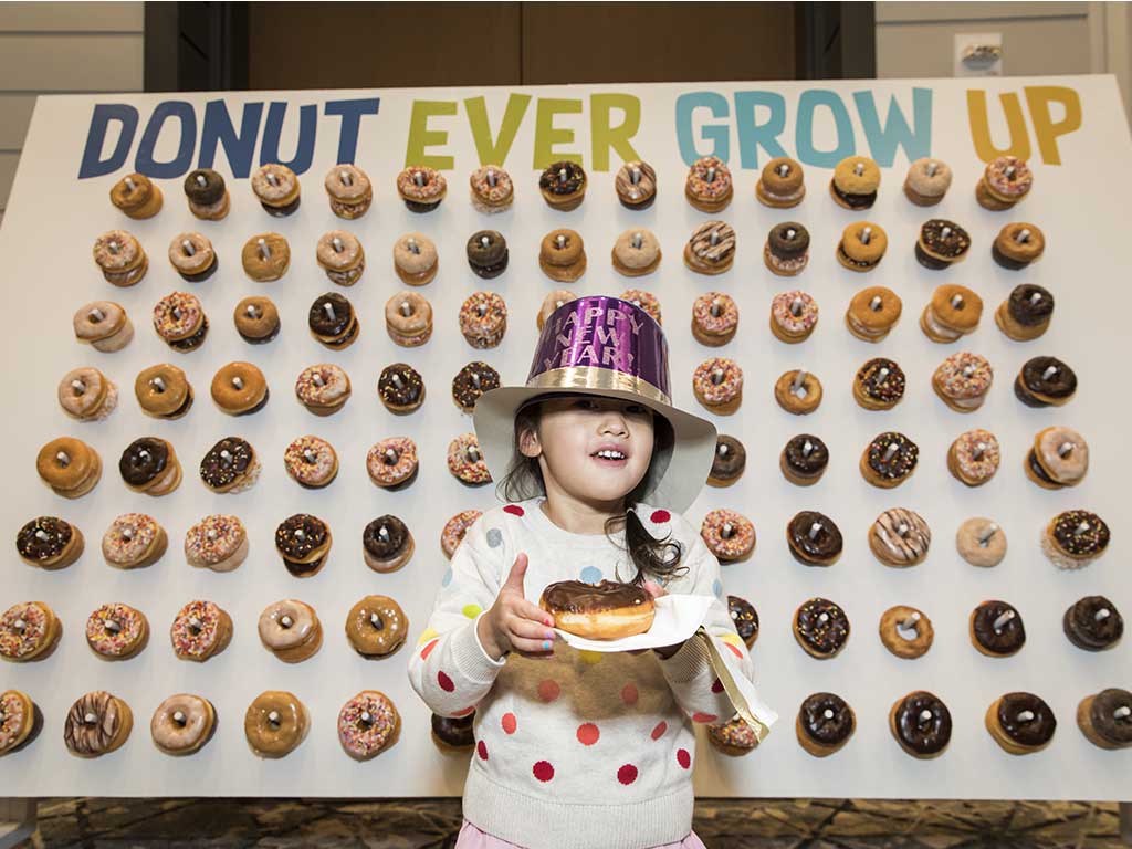 girl with donuts