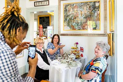 ladies getting picture taken