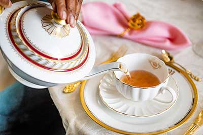 tea being poured