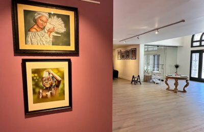 Inside of art gallery