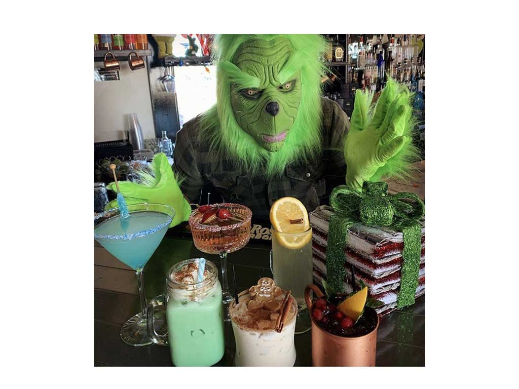 grinch with drinks