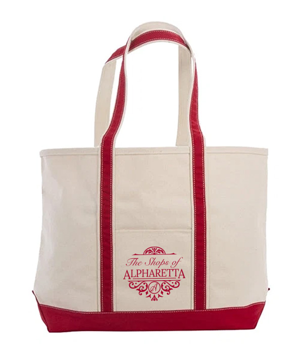 Customized shopping tote bag.