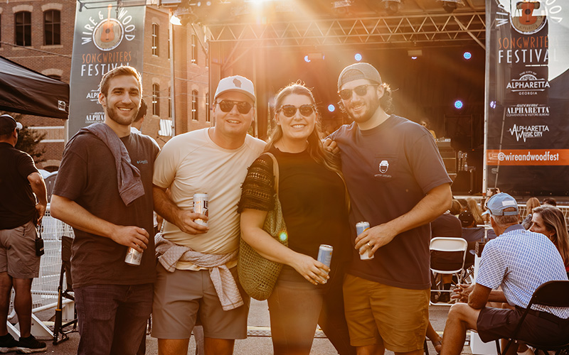 spending time with friends at the wire and wood music fest